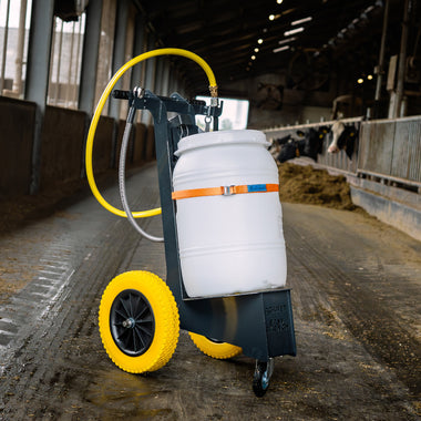 Easy Drench Sub by Easy Farming, a liquid drench product for crop nutrition, in a clear container with a blue cap.